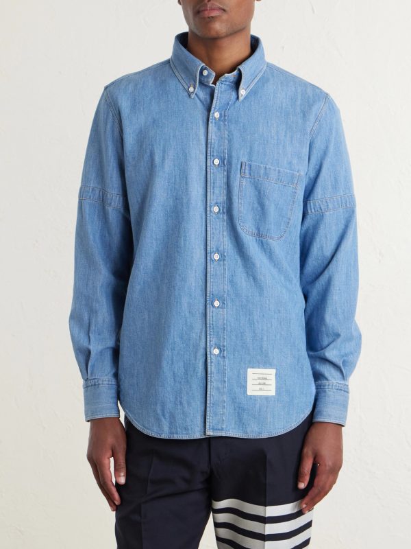 Denim-Effect Cotton Shirt - FR Denim-Effect Cotton Shirt - FR