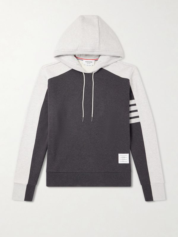 Logo-Appliquéd Striped Cotton-Jersey Hoodie Logo-Appliquéd Striped Cotton-Jersey Hoodie