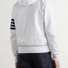 Striped Cotton-Jersey Zip-Up Hoodie - BK Striped Cotton-Jersey Zip-Up Hoodie - BK
