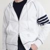 Striped Cotton-Jersey Zip-Up Hoodie - CU Striped Cotton-Jersey Zip-Up Hoodie - CU