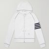 Striped Cotton-Jersey Zip-Up Hoodie Striped Cotton-Jersey Zip-Up Hoodie