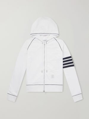 Striped Cotton-Jersey Zip-Up Hoodie Striped Cotton-Jersey Zip-Up Hoodie