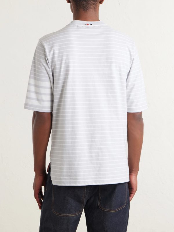 Striped Cotton Jersey T-Shirt - BK Striped Cotton Jersey T-Shirt - BK