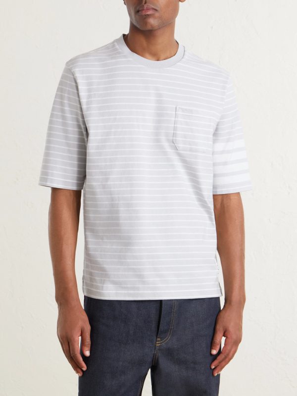 Striped Cotton Jersey T-Shirt - FR Striped Cotton Jersey T-Shirt - FR