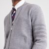 Striped Wool, Linen and Cotton-Blend Zip-Up Cardigan - CU