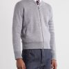 Striped Wool, Linen and Cotton-Blend Zip-Up Cardigan - FR