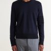 Milano Stitch Wool, Linen and Cotton-Blend Sweater - FR Milano Stitch Wool, Linen and Cotton-Blend Sweater - FR