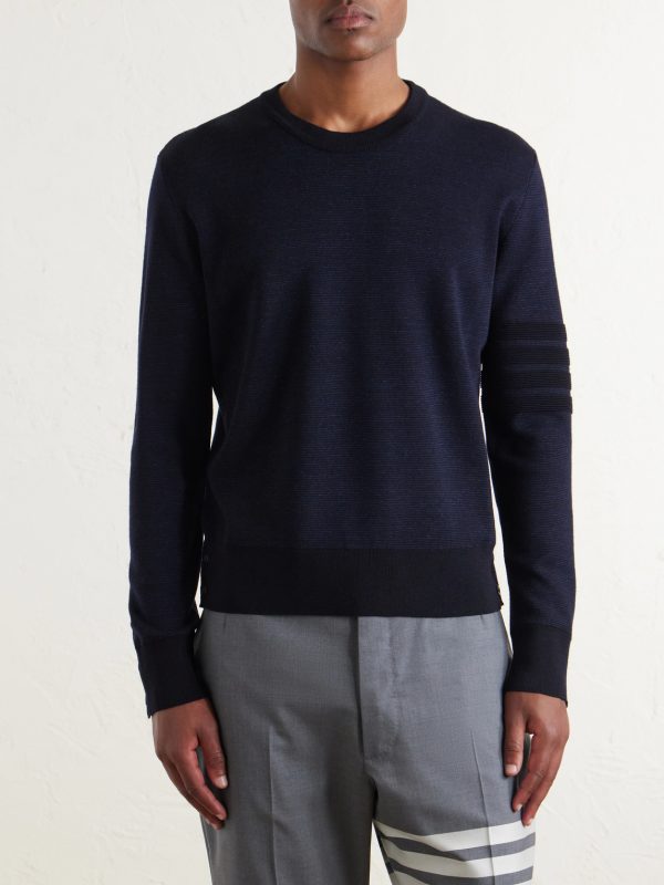 Milano Stitch Wool, Linen and Cotton-Blend Sweater - FR Milano Stitch Wool, Linen and Cotton-Blend Sweater - FR