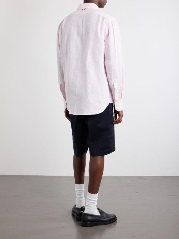 Button-Down Collar Garment-Dyed Linen Shirt - BK Button-Down Collar Garment-Dyed Linen Shirt - BK
