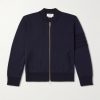 Striped Wool, Linen and Cotton-Blend Zip-Up Cardigan