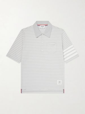 Striped Cotton-Jersey Polo Shirt Striped Cotton-Jersey Polo Shirt