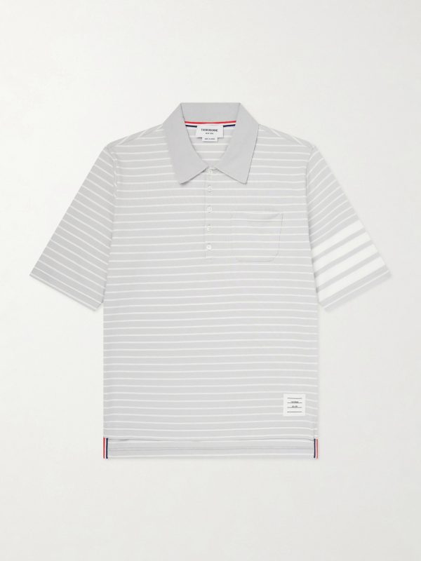 Striped Cotton-Jersey Polo Shirt Striped Cotton-Jersey Polo Shirt