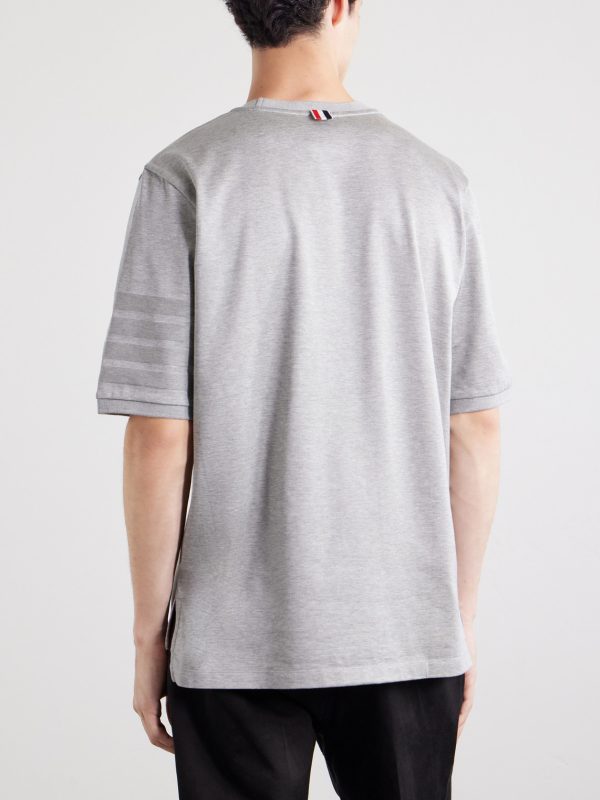 Logo-Appliquéd Striped Cotton-Jersey T-Shirt - BK Logo-Appliquéd Striped Cotton-Jersey T-Shirt - BK