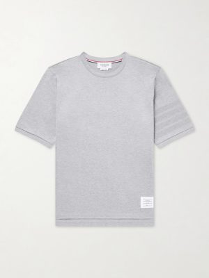 Logo-Appliquéd Striped Cotton-Jersey T-Shirt