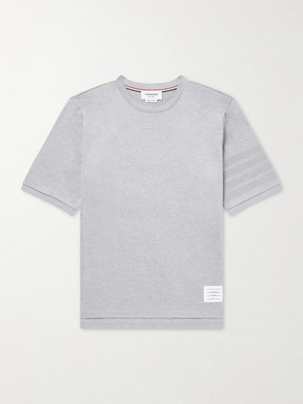 Logo-Appliquéd Striped Cotton-Jersey T-Shirt Logo-Appliquéd Striped Cotton-Jersey T-Shirt