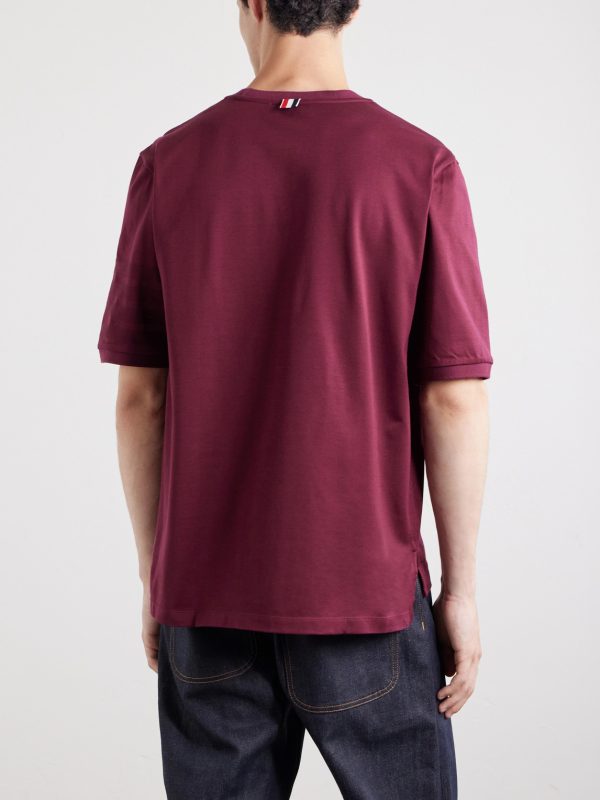 Logo-Appliquéd Striped Cotton-Jersey T-Shirt - BK Logo-Appliquéd Striped Cotton-Jersey T-Shirt - BK