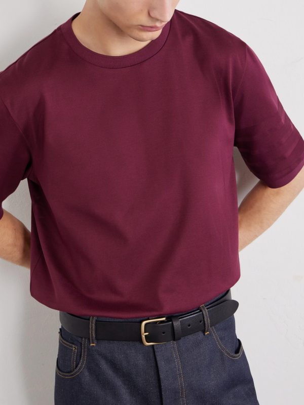 Logo-Appliquéd Striped Cotton-Jersey T-Shirt - CU Logo-Appliquéd Striped Cotton-Jersey T-Shirt - CU