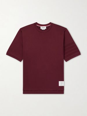 Logo-Appliquéd Striped Cotton-Jersey T-Shirt