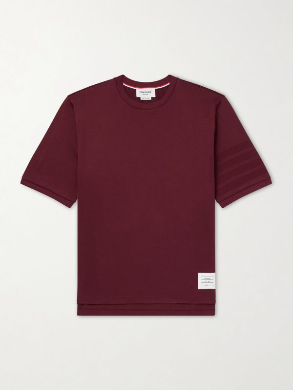 Logo-Appliquéd Striped Cotton-Jersey T-Shirt Logo-Appliquéd Striped Cotton-Jersey T-Shirt
