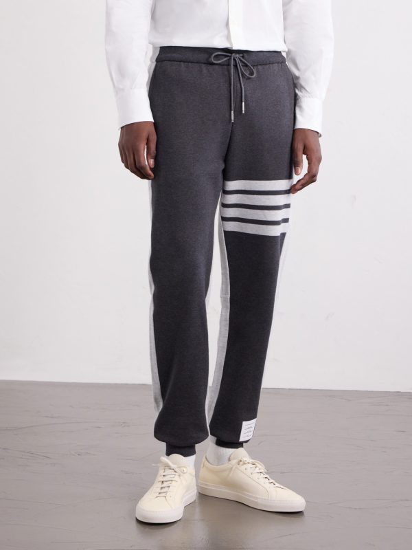 Tapered Striped Cotton-Jersey Sweatpants - FR Tapered Striped Cotton-Jersey Sweatpants - FR