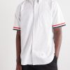 Logo-Appliquéd Striped Cotton-Oxford Shirt - FR