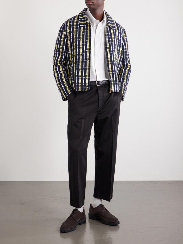 Logo-Appliquéd Striped Cotton-Oxford Shirt - OU