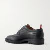 Longwing Pebble-Grain Leather Brogues - BK Longwing Pebble-Grain Leather Brogues - BK