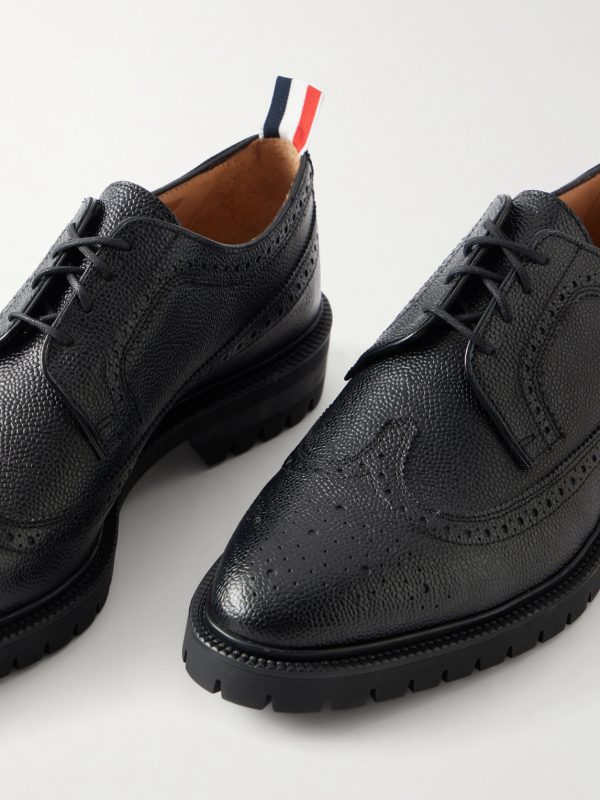 Longwing Pebble-Grain Leather Brogues - CU Longwing Pebble-Grain Leather Brogues - CU