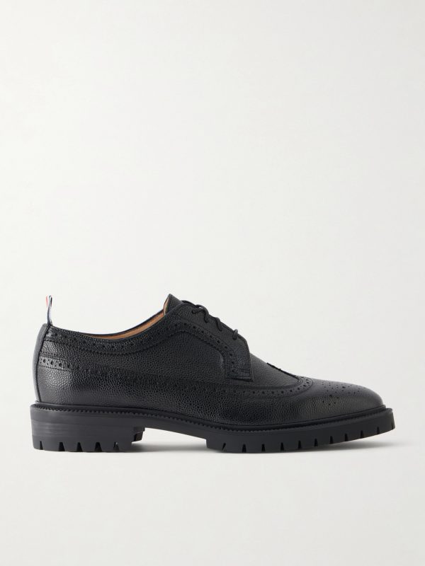 Longwing Pebble-Grain Leather Brogues Longwing Pebble-Grain Leather Brogues