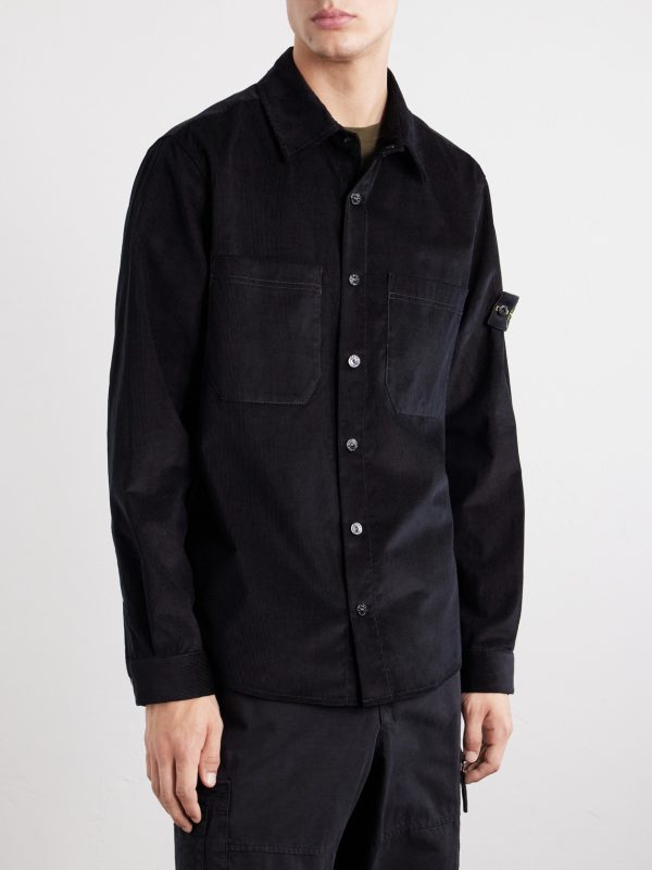 Logo-Appliquéd Cotton Corduroy Shirt - FR Logo-Appliquéd Cotton Corduroy Shirt - FR