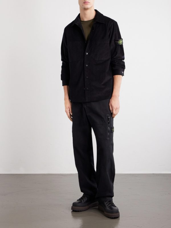 Logo-Appliquéd Cotton Corduroy Shirt - OU Logo-Appliquéd Cotton Corduroy Shirt - OU