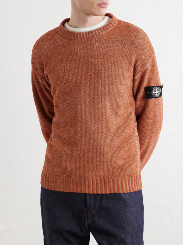 Cotton-Chenille Mock-Neck Sweater - FR Cotton-Chenille Mock-Neck Sweater - FR