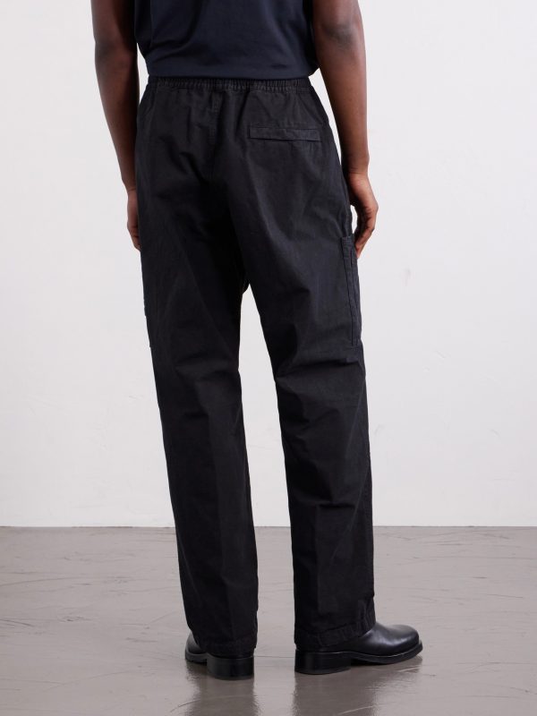 Wide-Leg Cotton Ripstop Cargo Trousers - BK Wide-Leg Cotton Ripstop Cargo Trousers - BK