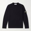 Logo-Appliquéd Ribbed Virgin Wool Sweater Logo-Appliquéd Ribbed Virgin Wool Sweater