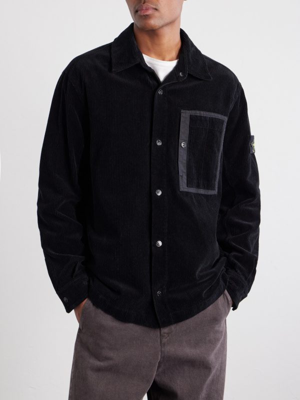 Logo-Appliquéd Garment-Dyed Cotton-Corduroy Shirt - FR Logo-Appliquéd Garment-Dyed Cotton-Corduroy Shirt - FR