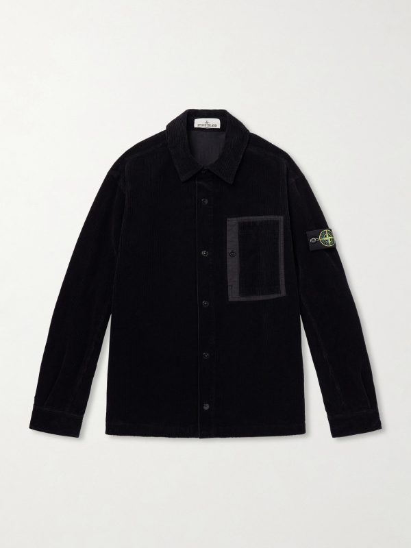 Logo-Appliquéd Garment-Dyed Cotton-Corduroy Shirt Logo-Appliquéd Garment-Dyed Cotton-Corduroy Shirt