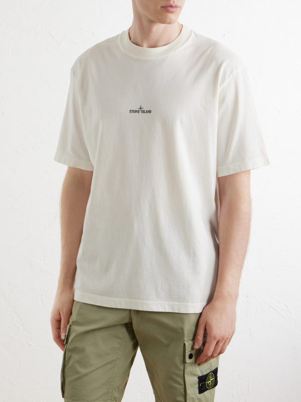 Logo-Print Garment-Dyed Cotton-Jersey T-Shirt - FR