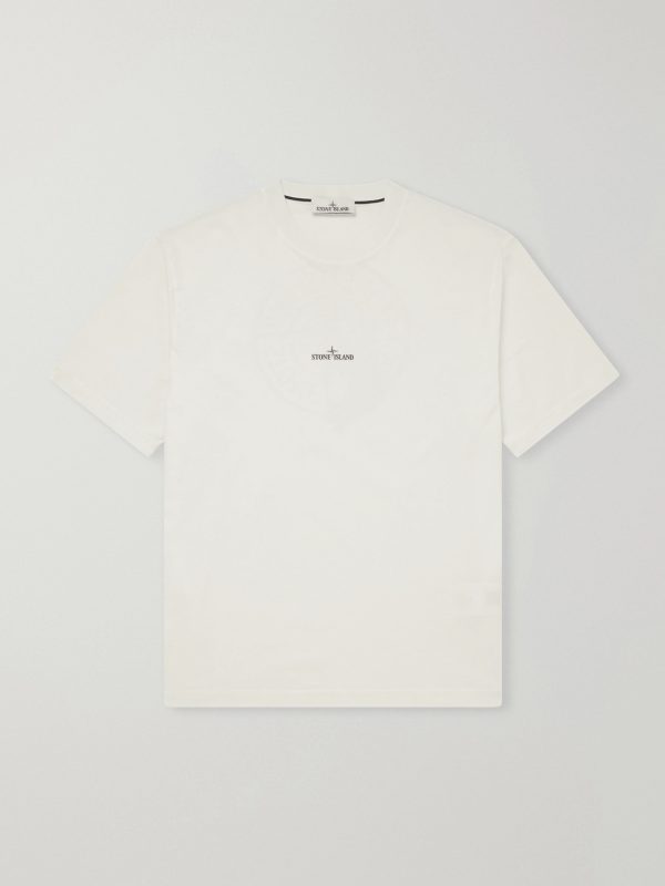 Logo-Print Garment-Dyed Cotton-Jersey T-Shirt