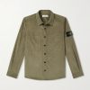 Logo-Appliquéd Cotton Corduroy Shirt