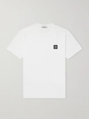Logo-Appliquéd Garment-Dyed Cotton-Jersey T-Shirt Logo-Appliquéd Garment-Dyed Cotton-Jersey T-Shirt