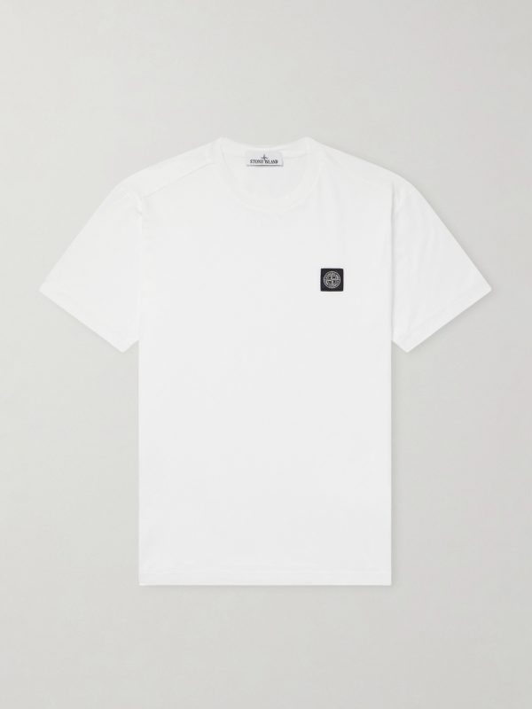 Logo-Appliquéd Garment-Dyed Cotton-Jersey T-Shirt