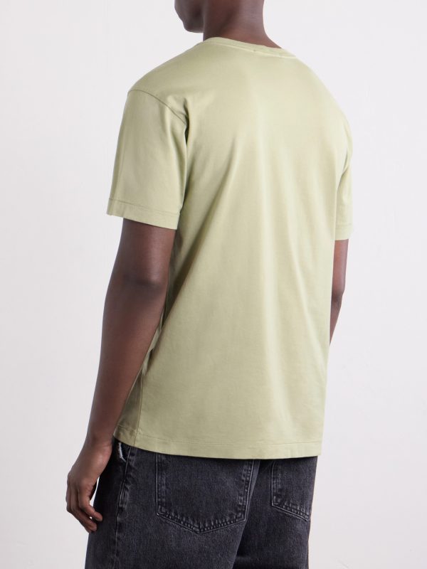 Logo-Appliquéd Garment-Dyed Cotton-Jersey T-Shirt - BK Logo-Appliquéd Garment-Dyed Cotton-Jersey T-Shirt - BK