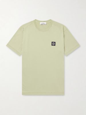 Logo-Appliquéd Garment-Dyed Cotton-Jersey T-Shirt Logo-Appliquéd Garment-Dyed Cotton-Jersey T-Shirt
