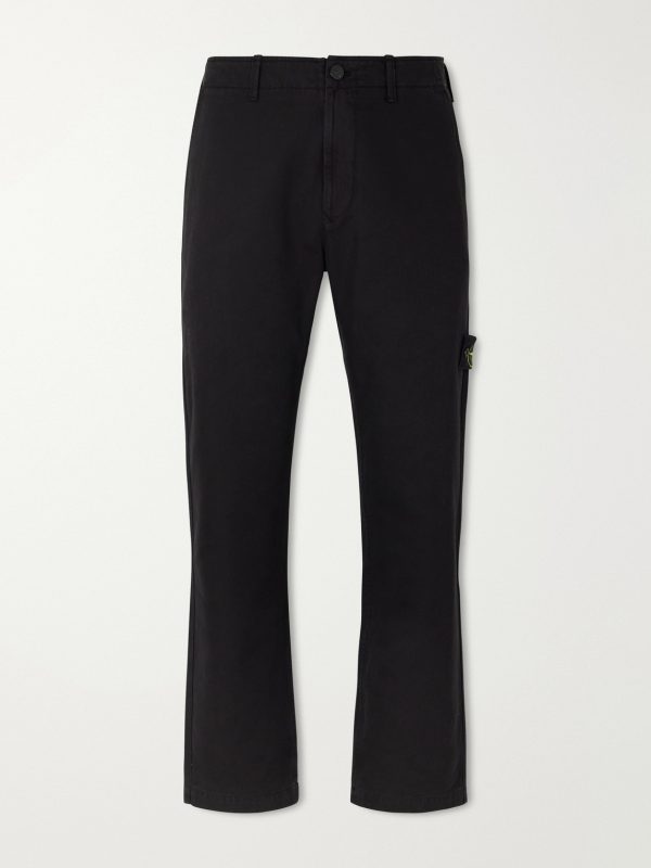 Straight-Leg Cotton Trousers