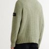 Logo-Appliquéd Ribbed Cotton-Bouclé Sweater - BK Logo-Appliquéd Ribbed Cotton-Bouclé Sweater - BK