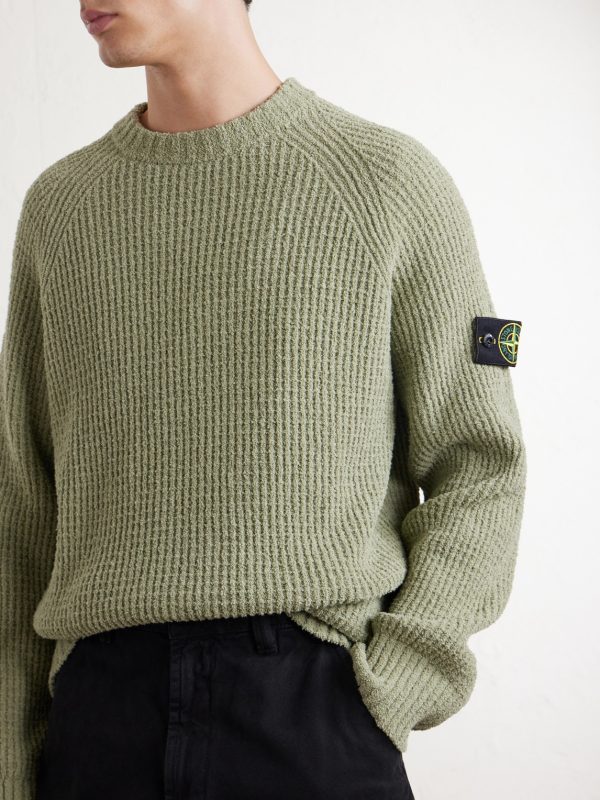 Logo-Appliquéd Ribbed Cotton-Bouclé Sweater - CU Logo-Appliquéd Ribbed Cotton-Bouclé Sweater - CU