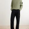 Logo-Appliquéd Ribbed Cotton-Bouclé Sweater - OU Logo-Appliquéd Ribbed Cotton-Bouclé Sweater - OU