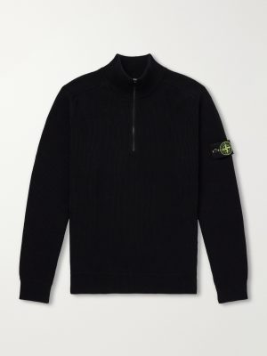Ribbed Cotton Zip-Up Sweater Ribbed Cotton Zip-Up Sweater