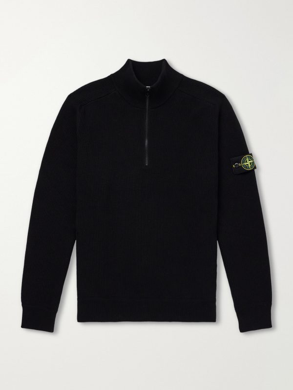 Ribbed Cotton Zip-Up Sweater Ribbed Cotton Zip-Up Sweater