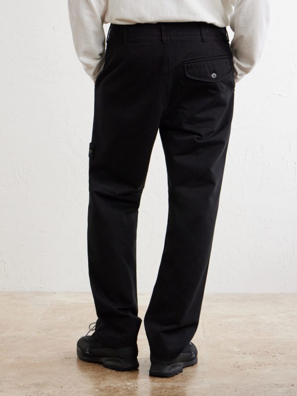 Logo-Appliquéd Straight-Leg Herringbone Cotton Trousers - BK
